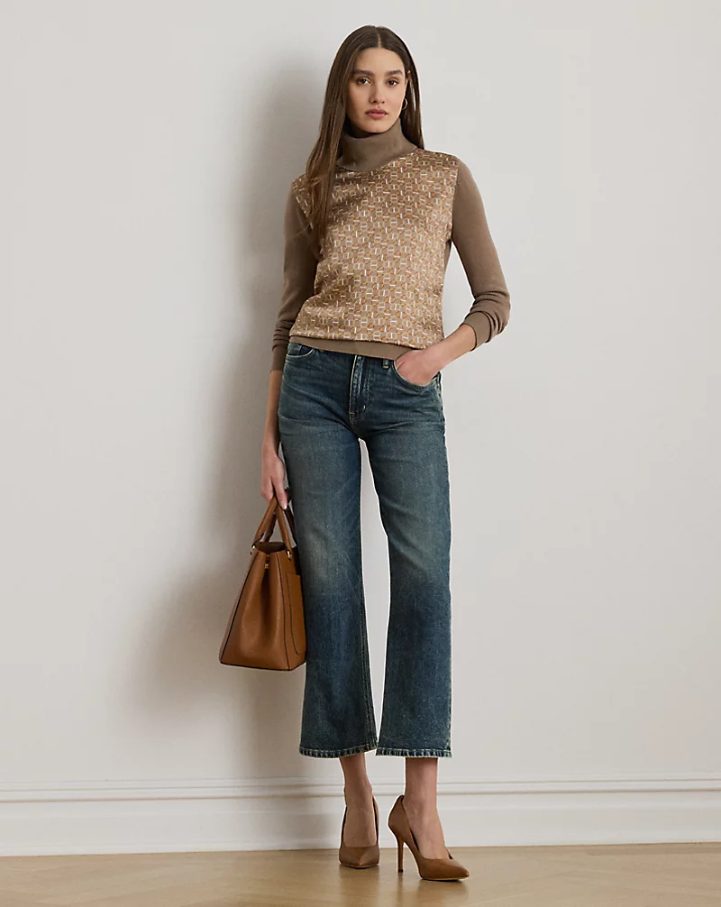 Polo Golf Ralph Lauren Geo-Print Wool-Blend Turtleneck Sweater