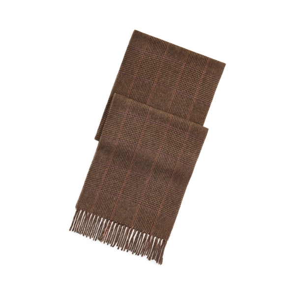 polo golf ralph lauren Glen Plaid Cashmere-Wool Scarf