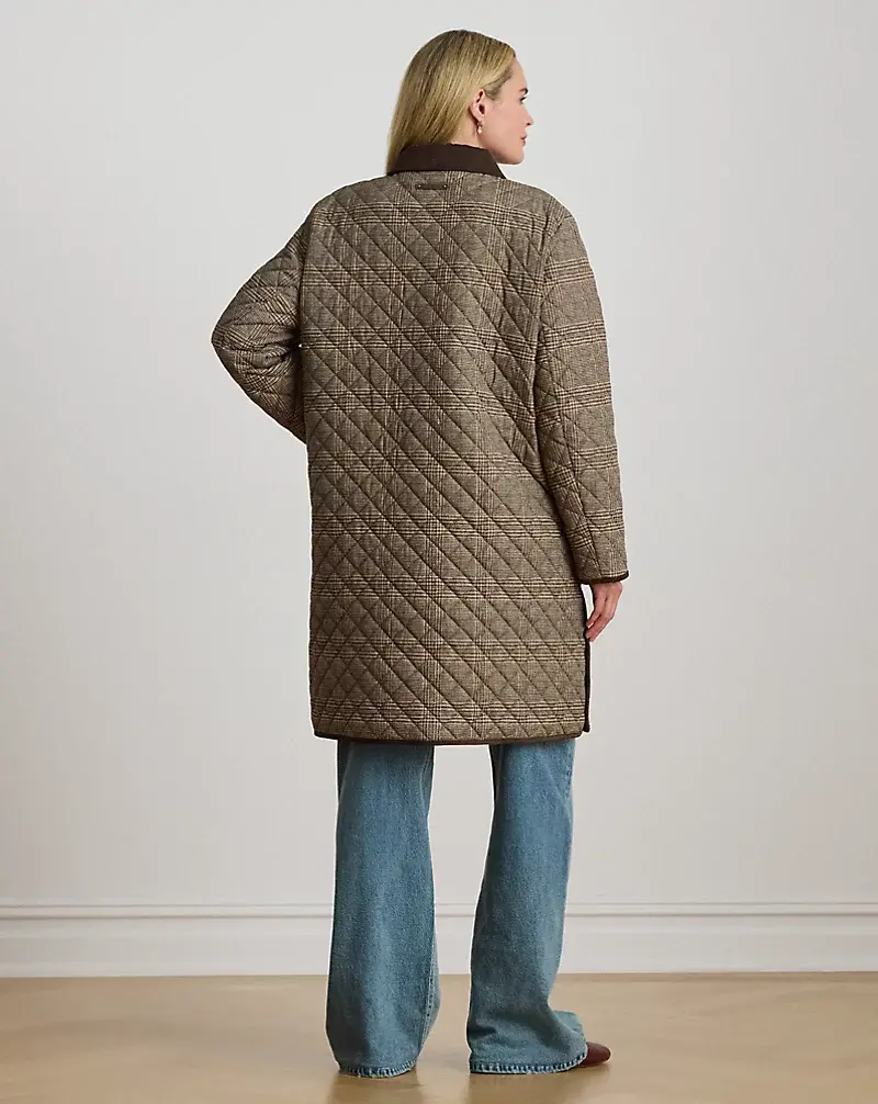 Polo Golf Ralph Lauren Glen Plaid Corduroy-Trim Quilted Jacket