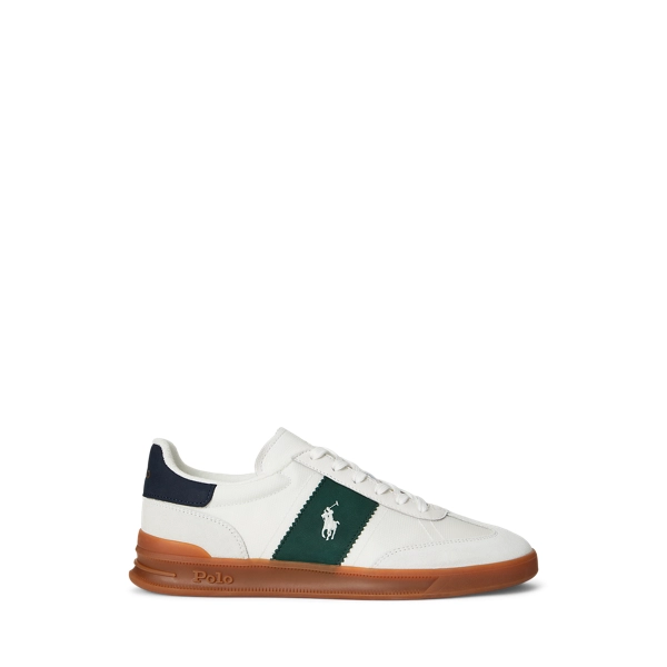 polo golf ralph lauren Heritage Aera Suede-Paneled Sneaker
