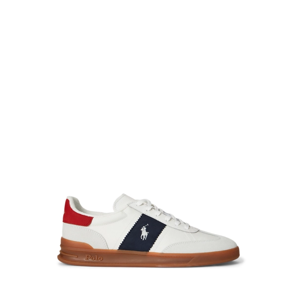polo golf ralph lauren Heritage Aera Suede-Paneled Sneaker