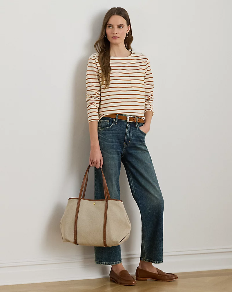 polo golf ralph lauren High-Rise Relaxed Straight Ankle Jean