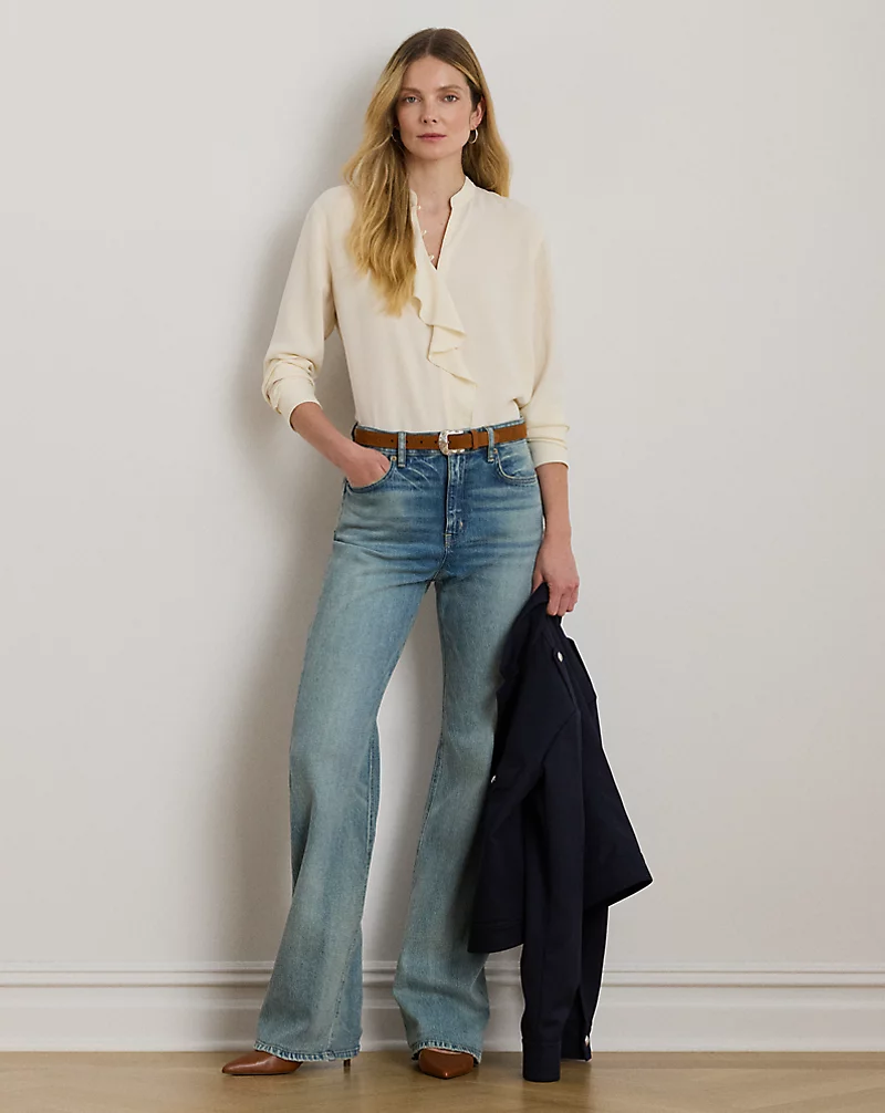 polo golf ralph lauren High-Rise Straight Wide-Leg Jean