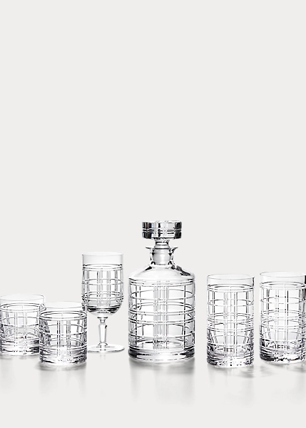 Polo Golf Ralph Lauren Hudson Plaid Barware Collection