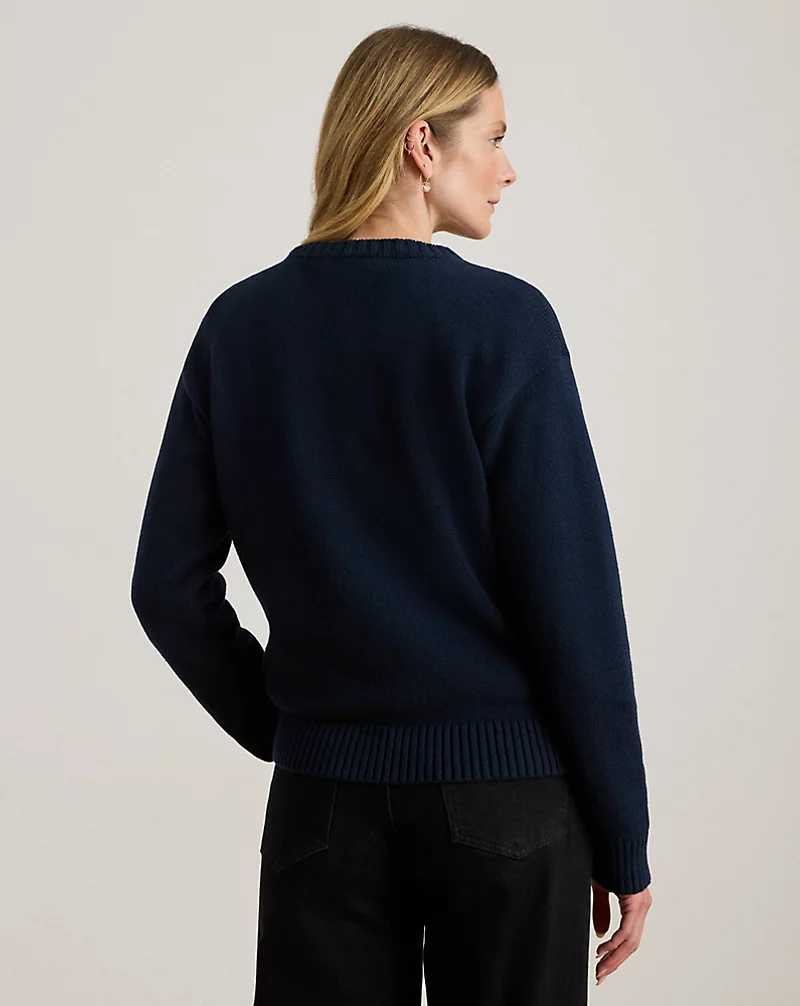 Polo Golf Ralph Lauren Intarsia-Knit Dog Cotton Sweater