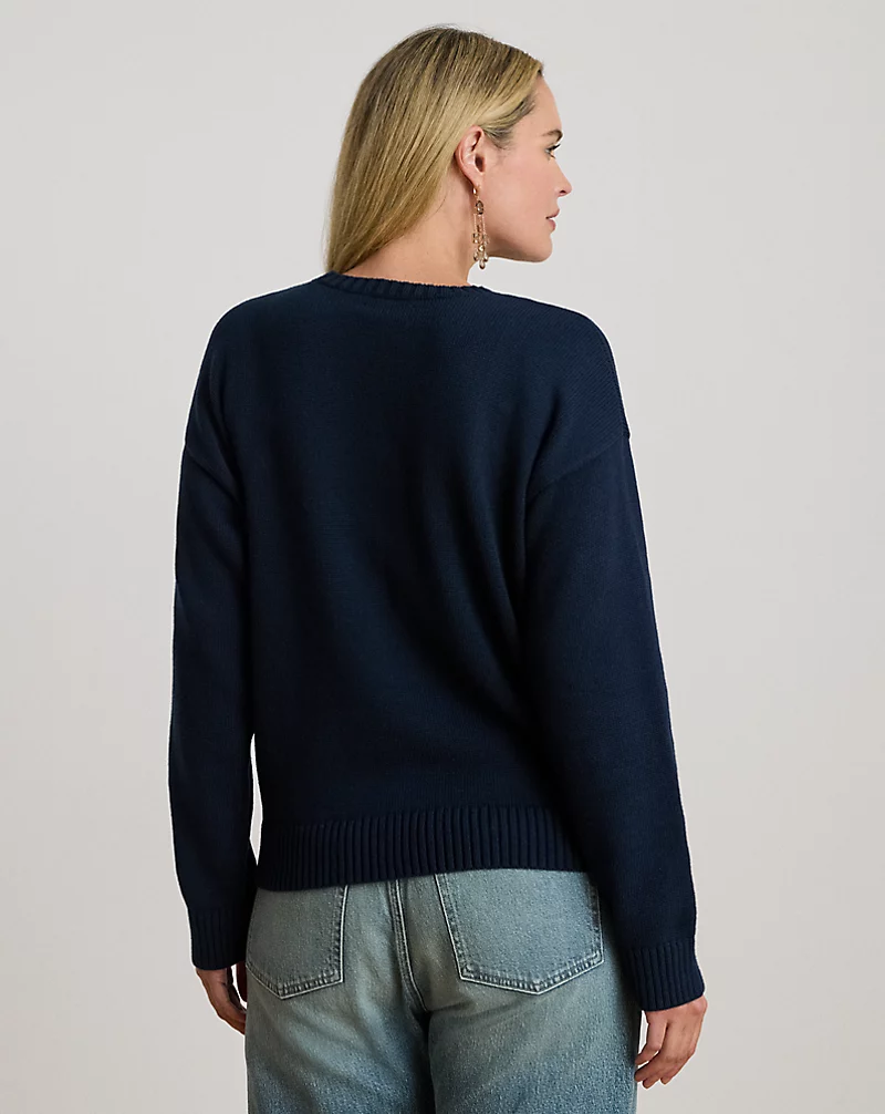 Polo Golf Ralph Lauren Intarsia-Knit Dog Cotton Sweater