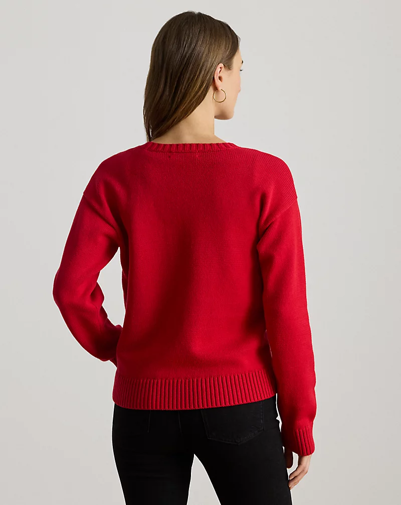 Polo Golf Ralph Lauren Intarsia-Knit Foxhound Cotton Sweater