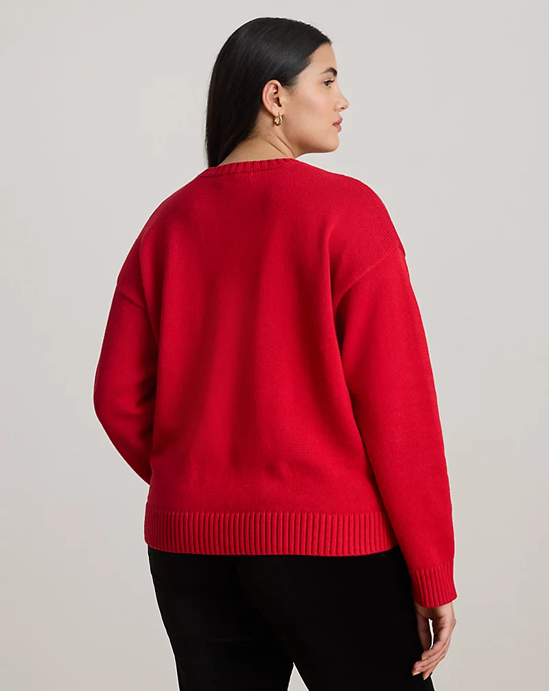 Polo Golf Ralph Lauren Intarsia-Knit Foxhound Cotton Sweater