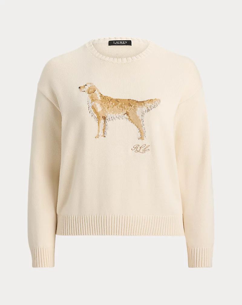 Polo Golf Ralph Lauren Intarsia-Knit Golden Retriever Sweater