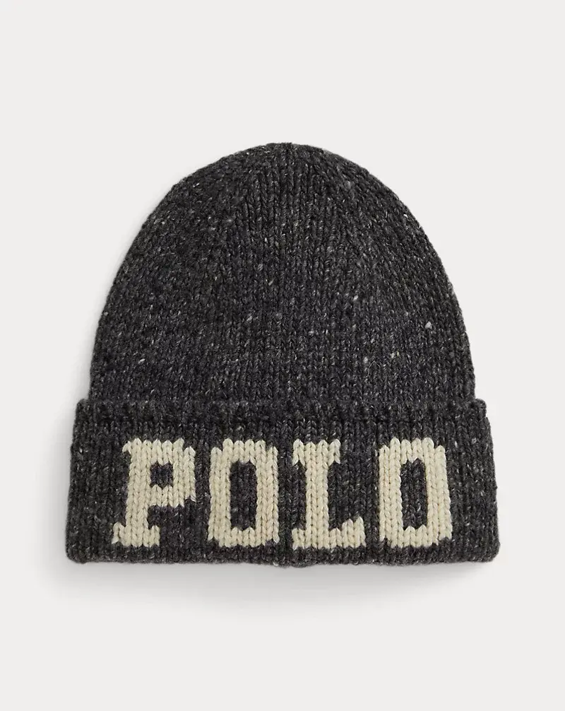 polo golf ralph lauren Intarsia-Knit Merino-Wool-Blend Beanie