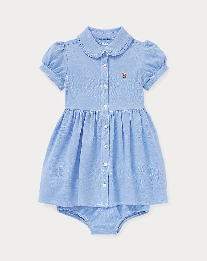 polo golf ralph lauren Knit Mesh Oxford Dress & Bloomer