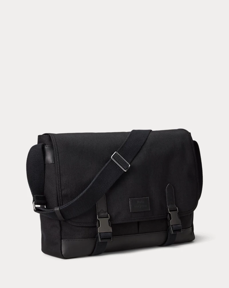 Polo Golf Ralph Lauren Leather-Trim Travel Messenger Bag