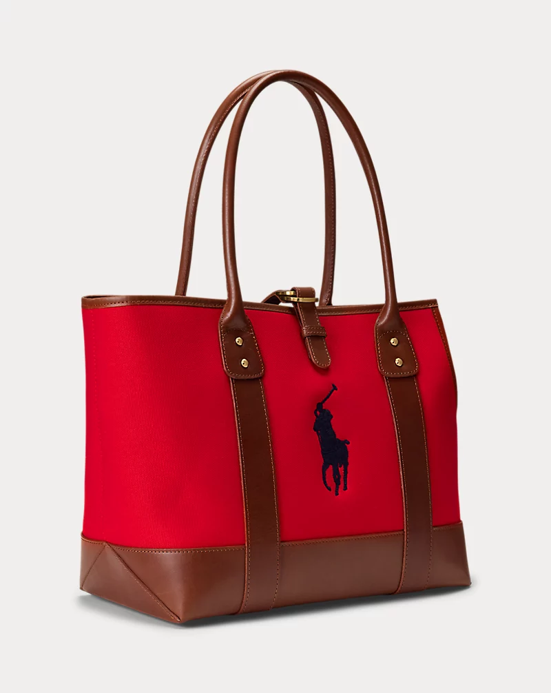 Polo Golf Ralph Lauren Leather-Trimmed Canvas Pet Tote Bag