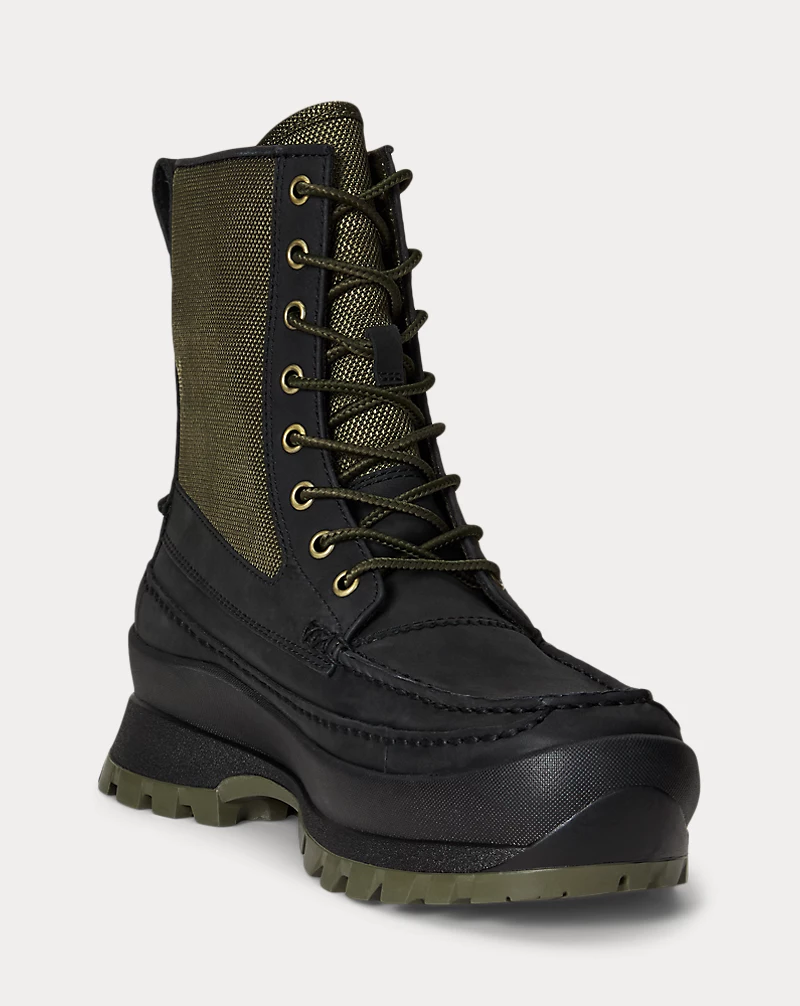 Polo Golf Ralph Lauren Logan Leather-Paneled Moc-Toe Boot