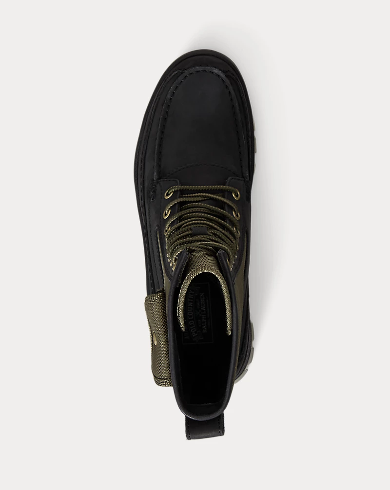 Polo Golf Ralph Lauren Logan Leather-Paneled Moc-Toe Boot