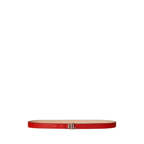polo golf ralph lauren Logo Reversible Crosshatch Skinny Belt