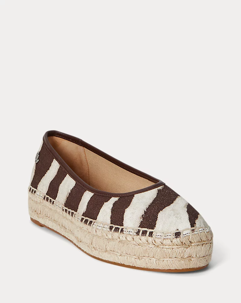 Polo Golf Ralph Lauren Luize Print Canvas Ballet Espadrille