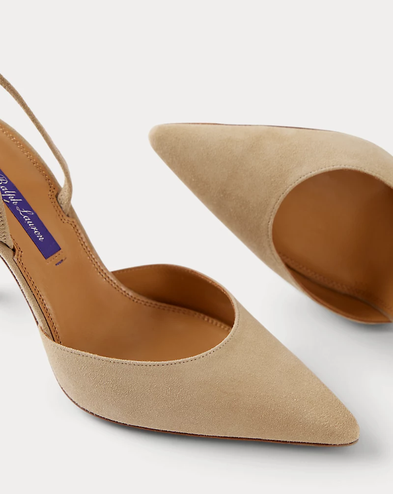 Polo Golf Ralph Lauren Marcy 95 MM Goat-Suede Slingback Pump