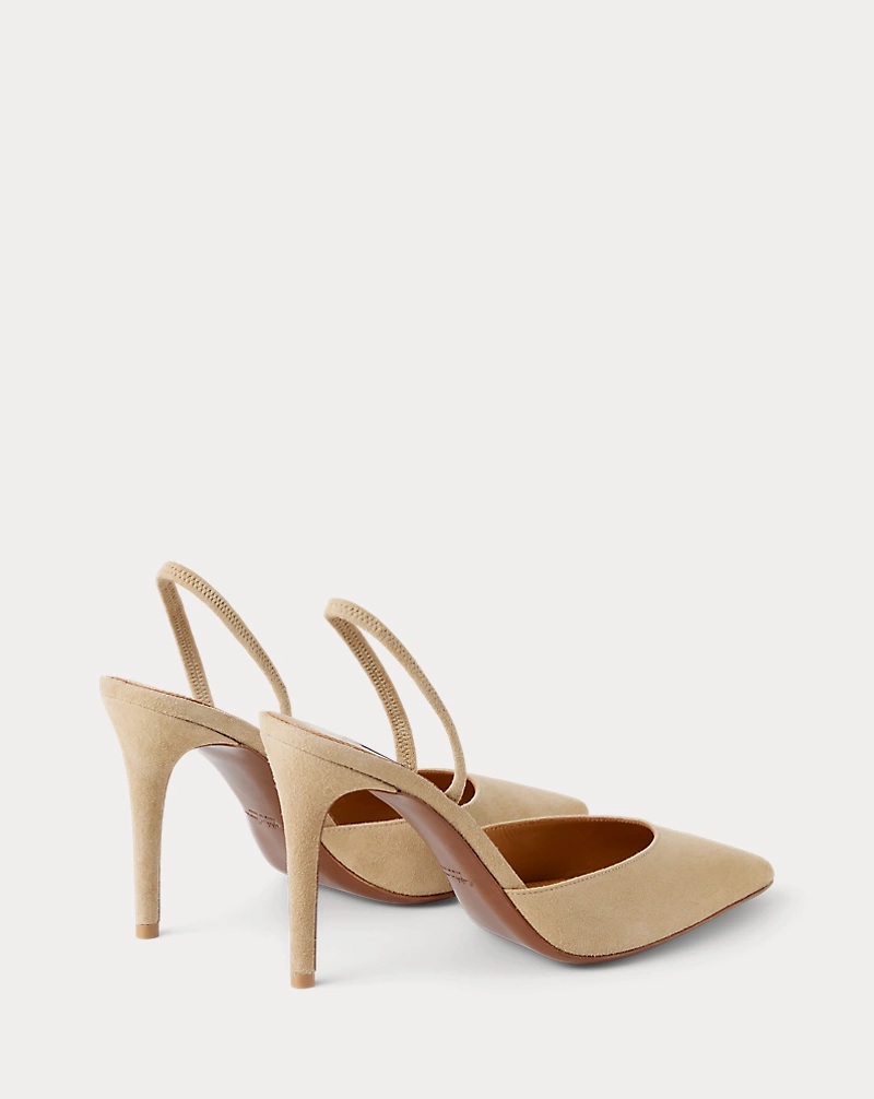 Polo Golf Ralph Lauren Marcy 95 MM Goat-Suede Slingback Pump