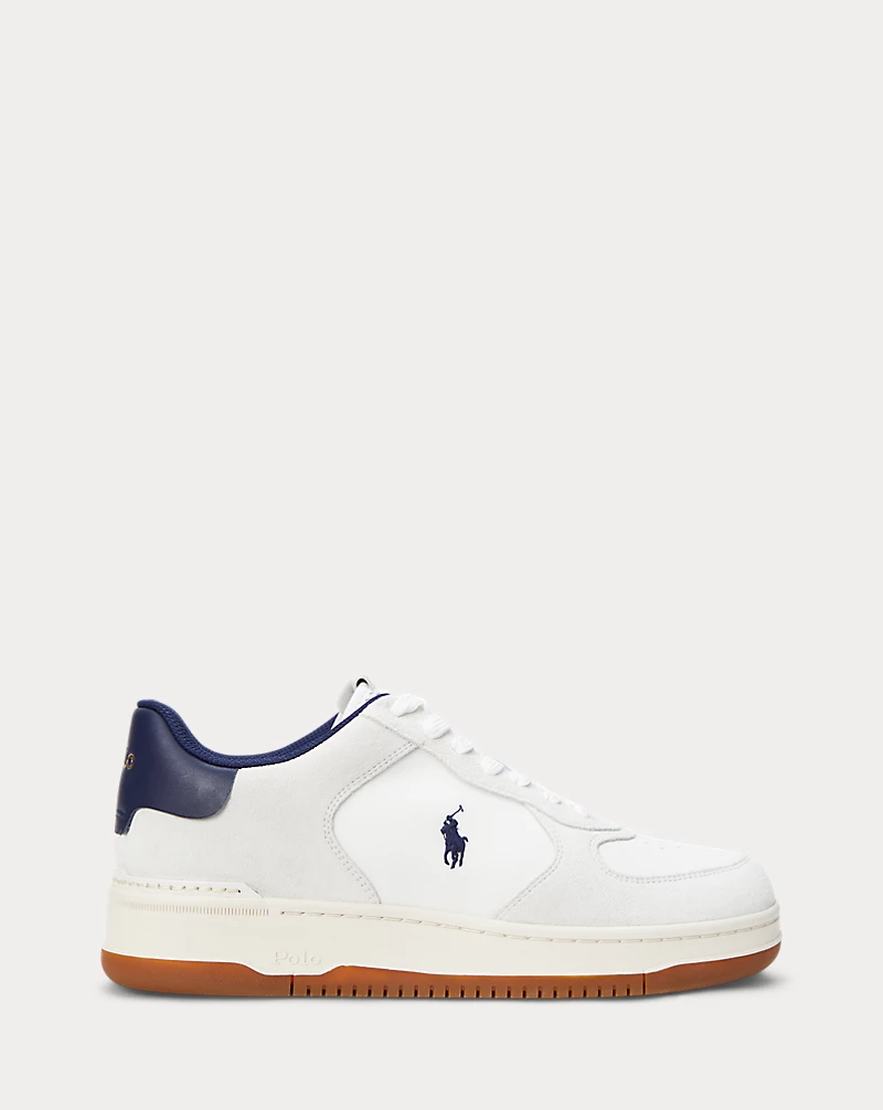 polo golf ralph lauren Masters Court Suede-Paneled Sneaker
