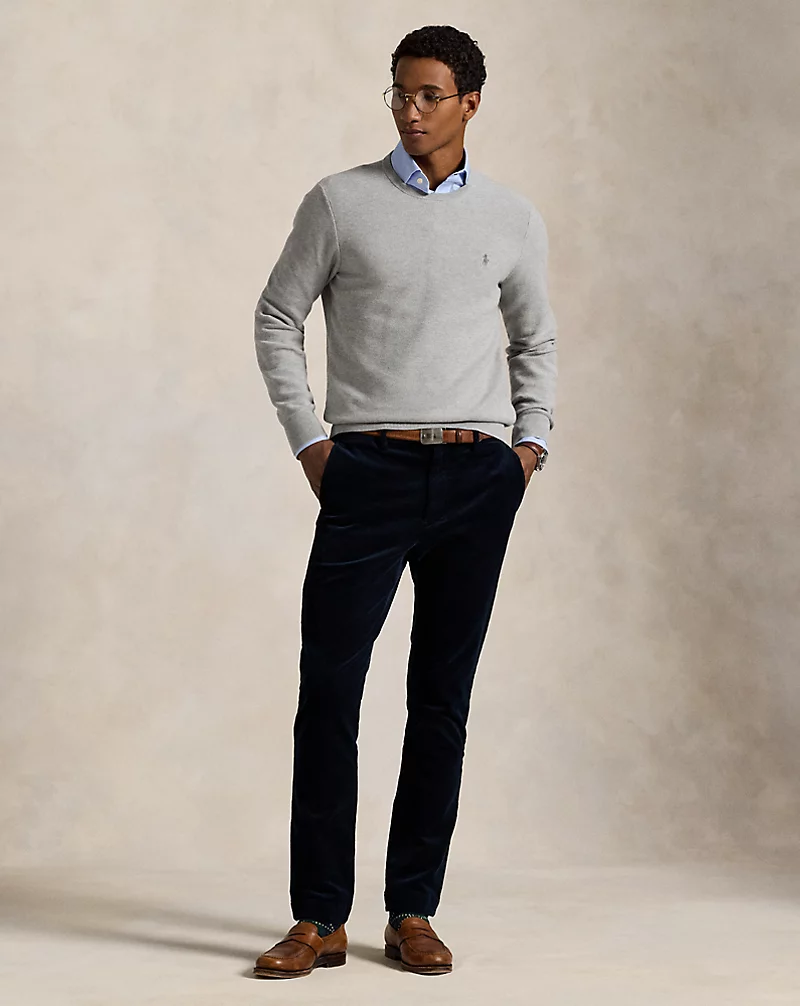 Polo Golf Ralph Lauren Mesh-Knit Cotton Crewneck Sweater