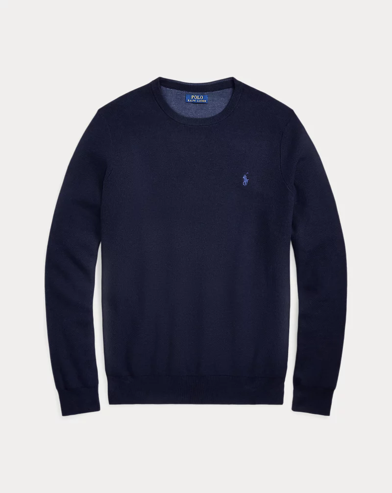 Polo Golf Ralph Lauren Mesh-Knit Cotton Crewneck Sweater