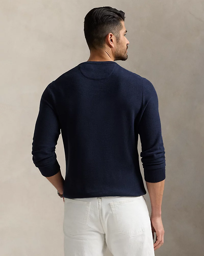 Polo Golf Ralph Lauren Mesh-Knit Cotton Crewneck Sweater