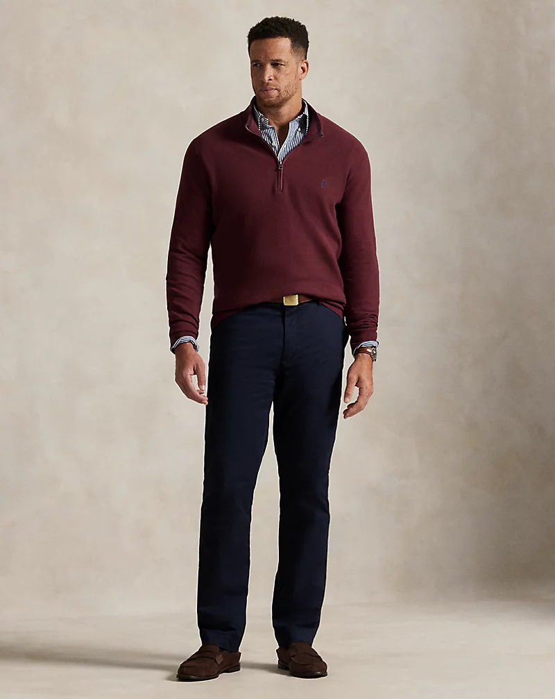 Polo Golf Ralph Lauren Mesh-Knit Cotton Quarter-Zip Sweater