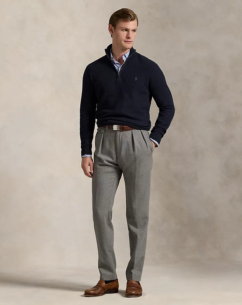 Polo Golf Ralph Lauren Mesh-Knit Cotton Quarter-Zip Sweater