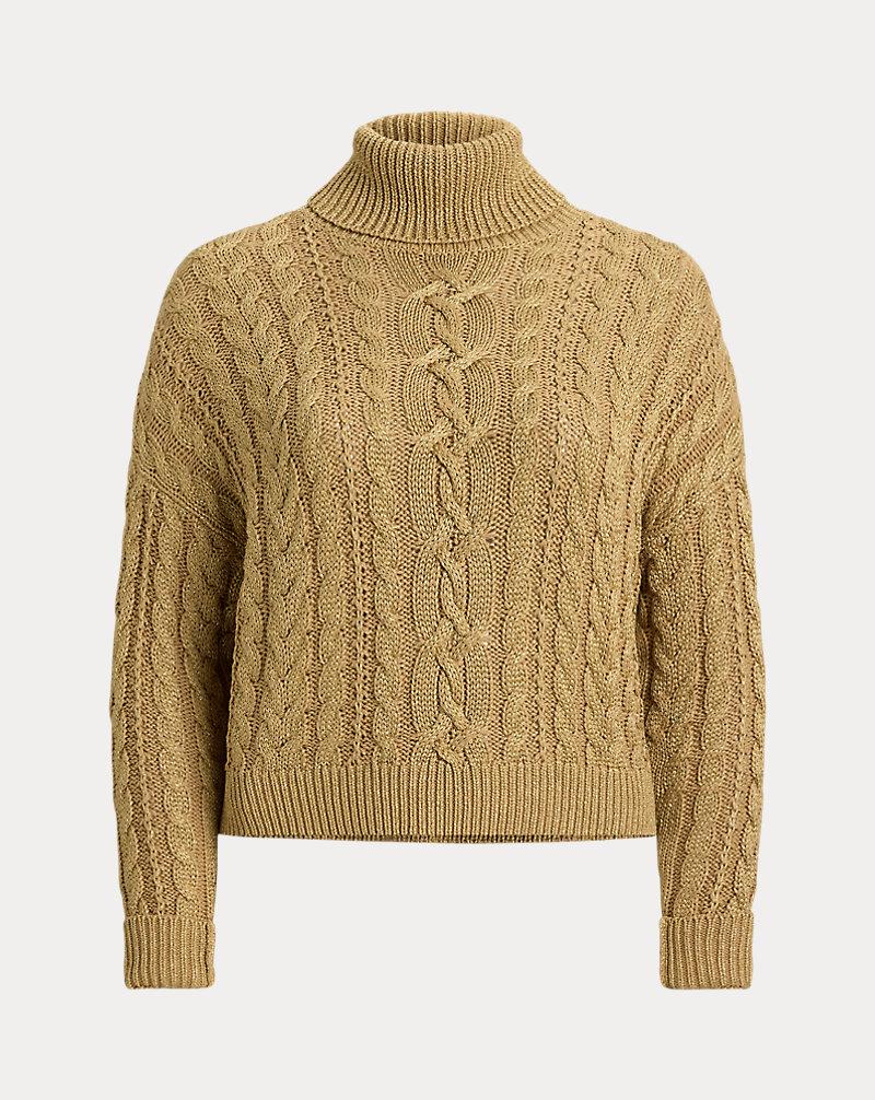 Polo Golf Ralph Lauren Metallic Cable-Knit Turtleneck Sweater