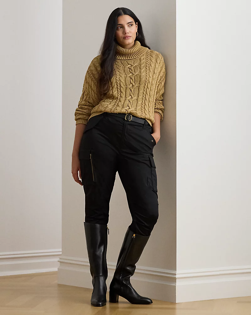 Polo Golf Ralph Lauren Metallic Cable-Knit Turtleneck Sweater