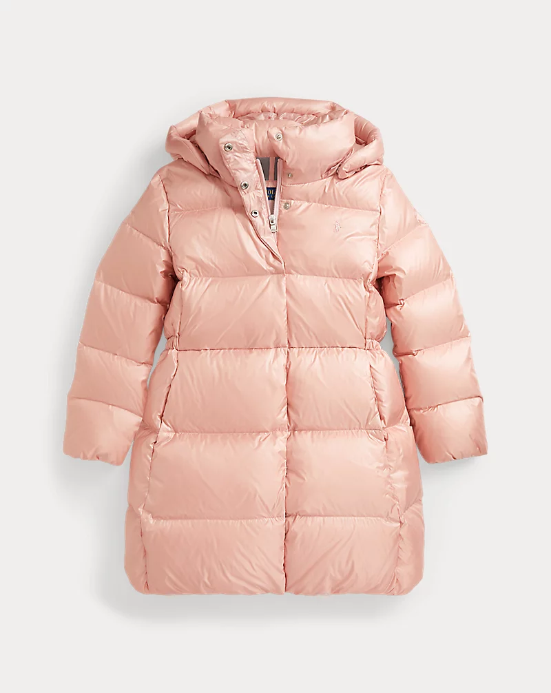 Polo Golf Ralph Lauren Metallic Down Hooded Long Jacket