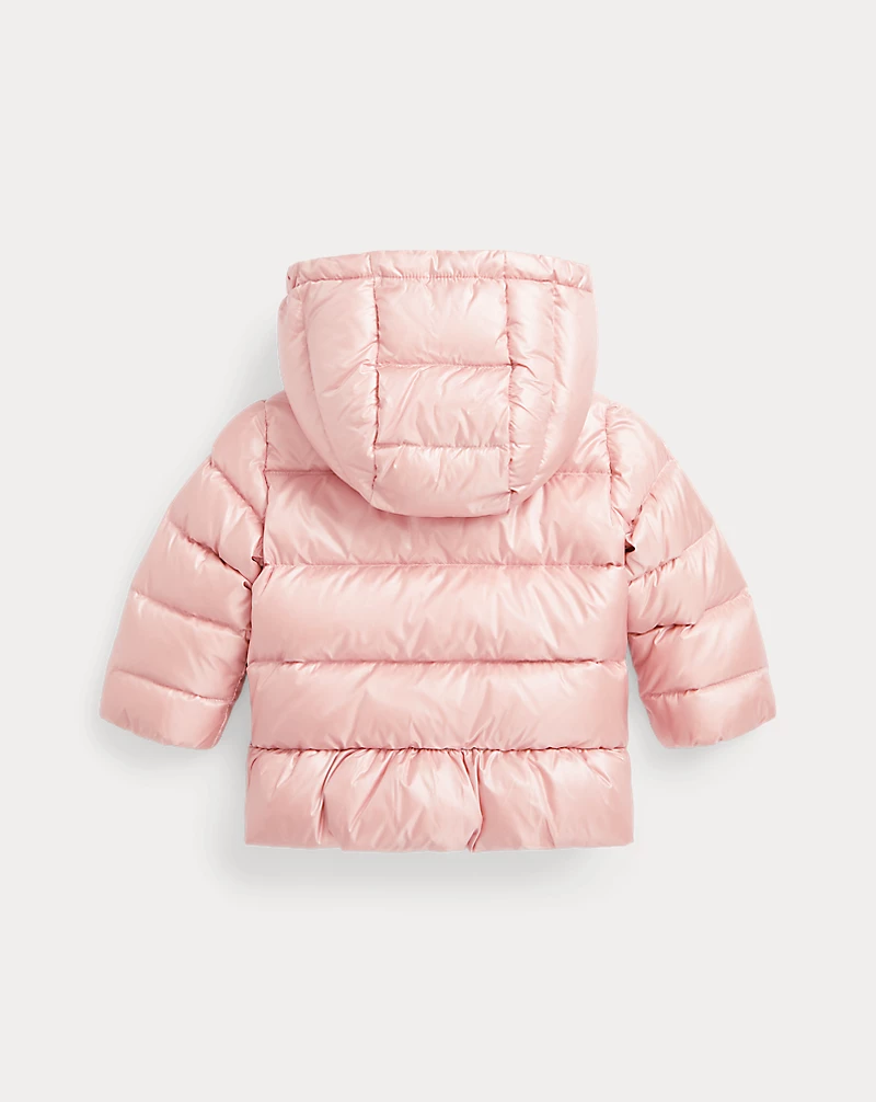 Polo Golf Ralph Lauren Metallic Down Hooded Peplum Jacket