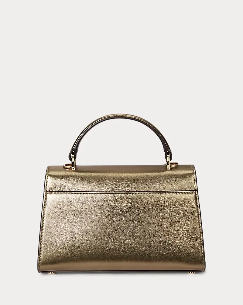Polo Golf Ralph Lauren Metallic Leather Small Farrah Satchel