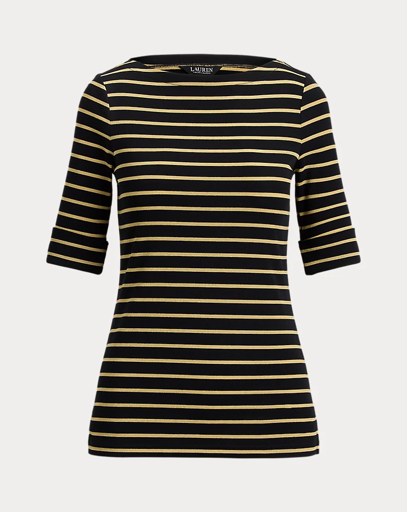 Polo Golf Ralph Lauren Metallic Striped Boatneck Tee