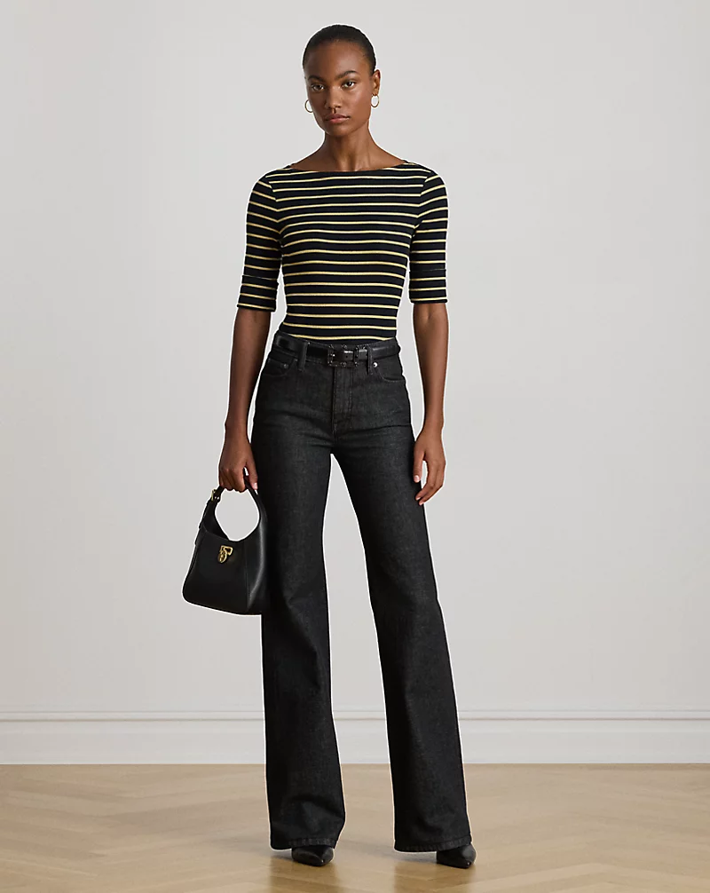 Polo Golf Ralph Lauren Metallic Striped Boatneck Tee