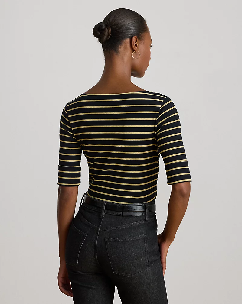 Polo Golf Ralph Lauren Metallic Striped Boatneck Tee