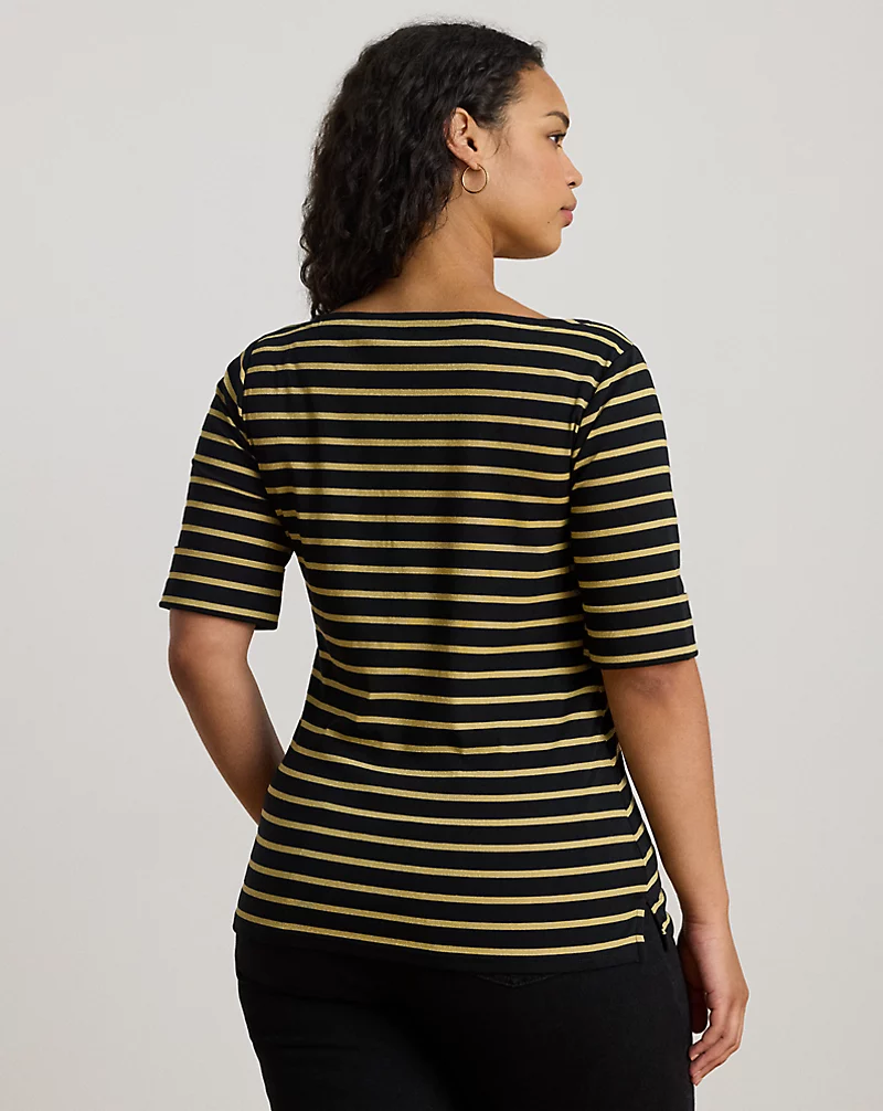 Polo Golf Ralph Lauren Metallic Striped Boatneck Tee