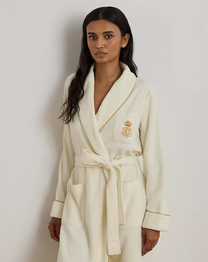 Polo Golf Ralph Lauren Microfleece Long Shawl-Collar Robe