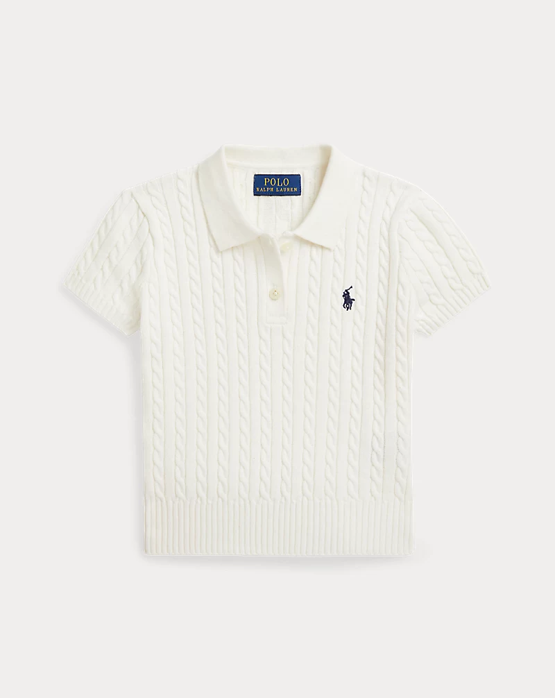 polo golf ralph lauren Mini-Cable Cotton Polo Sweater