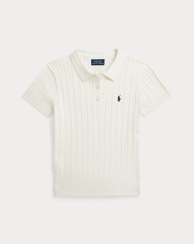 polo golf ralph lauren Mini-Cable Cotton Polo Sweater