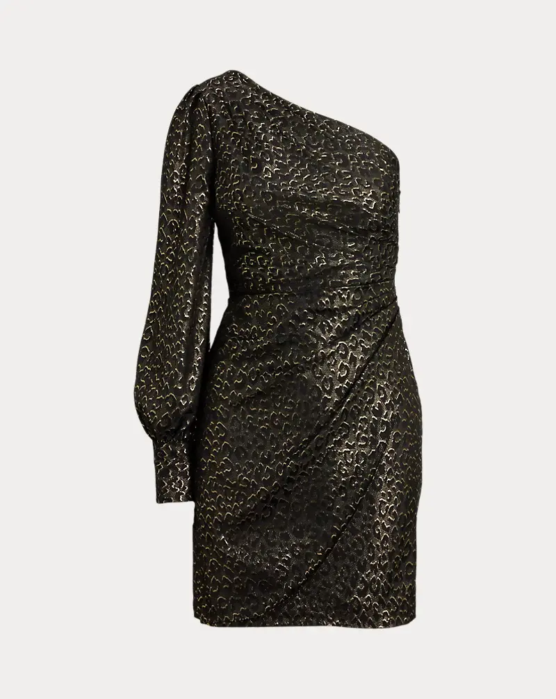 Polo Golf Ralph Lauren Ocelot One-Shoulder Cocktail Dress