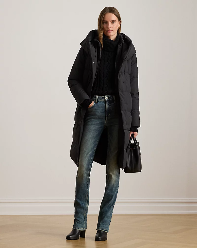 polo golf ralph lauren Oversize-Collar Quilted Down Coat