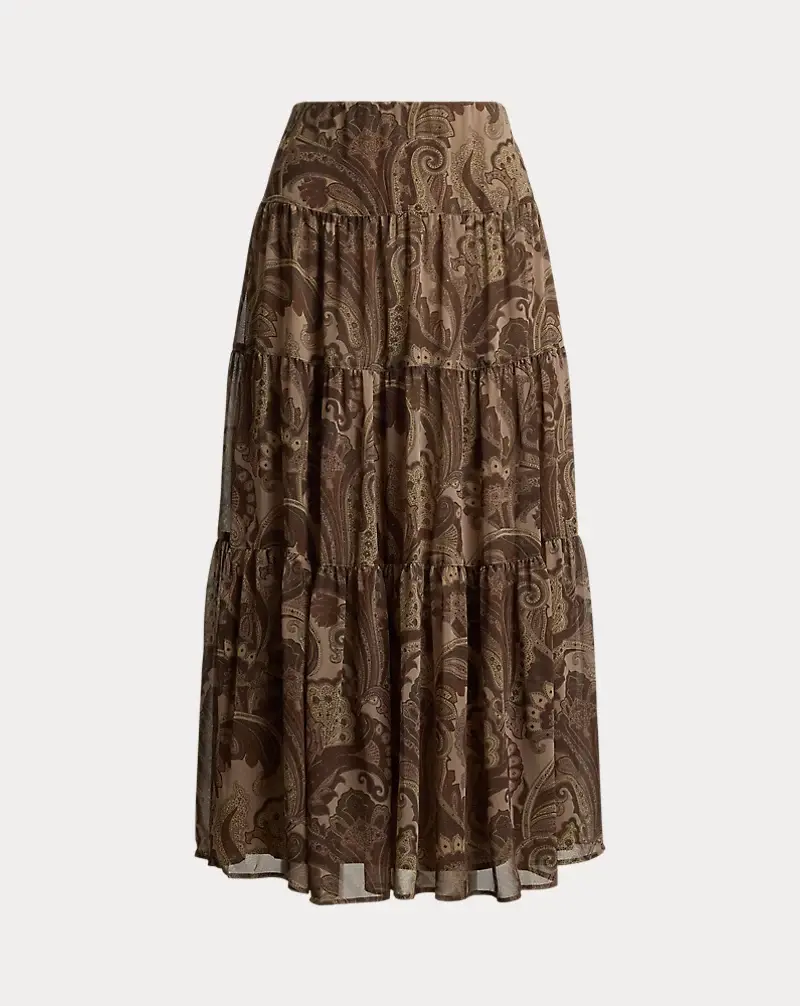 Polo Golf Ralph Lauren Paisley Chiffon Tiered Skirt