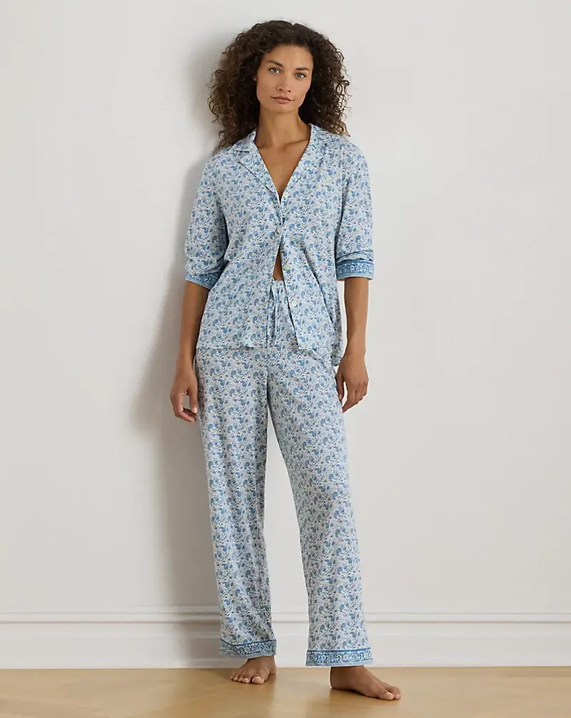 polo golf ralph lauren Paisley Cotton-Blend-Jersey Sleep Set