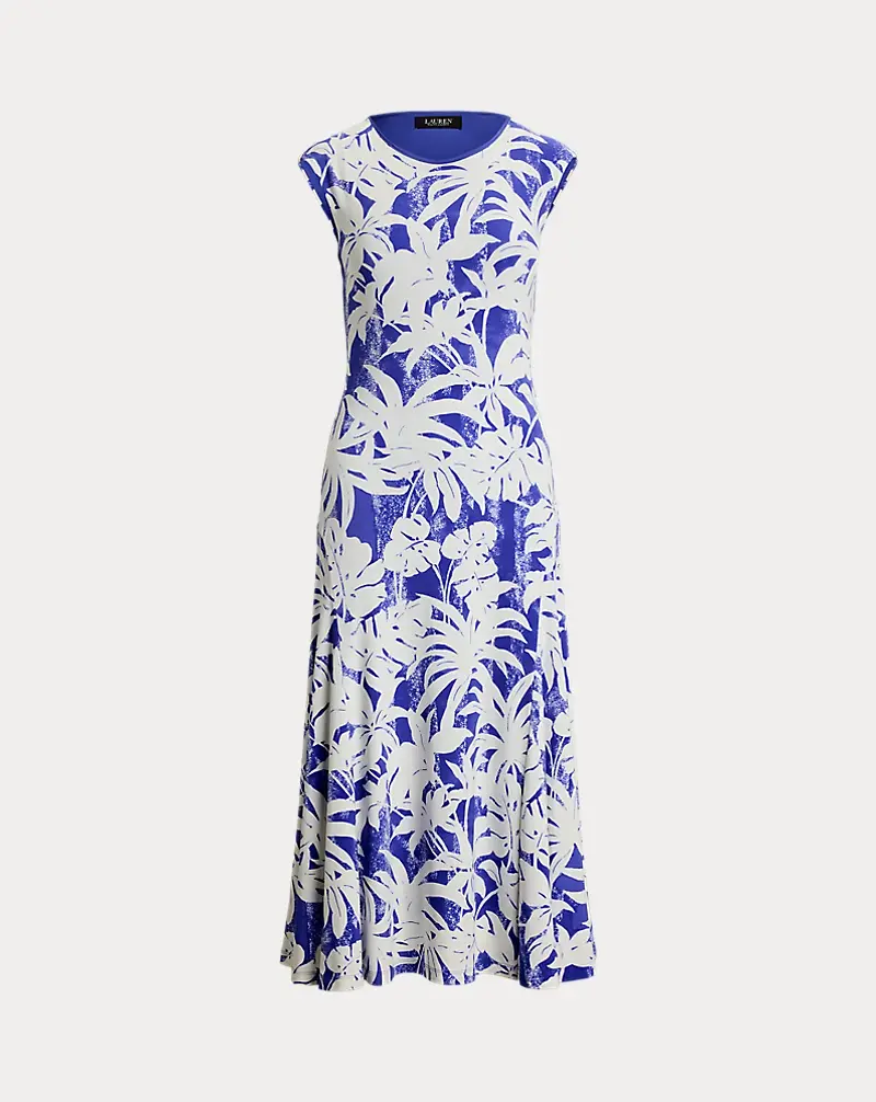 Polo Golf Ralph Lauren Palm-Frond-Print Stretch Jersey Dress