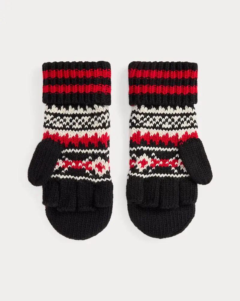 Polo Golf Ralph Lauren Patterned Wool-Blend Convertible Gloves