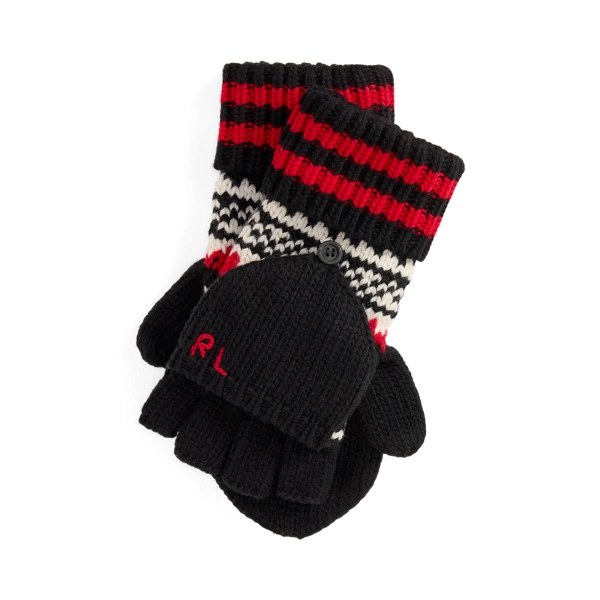 polo golf ralph lauren Patterned Wool-Blend Convertible Gloves