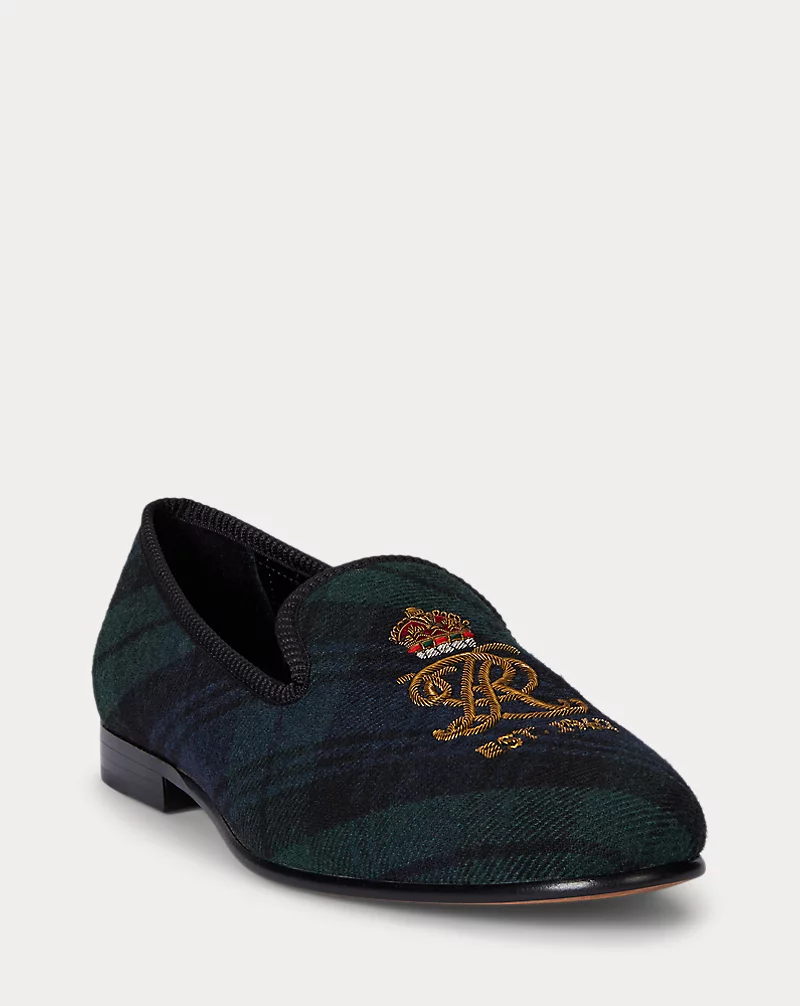 Polo Golf Ralph Lauren Paxton Bullion-Crest Plaid Slipper