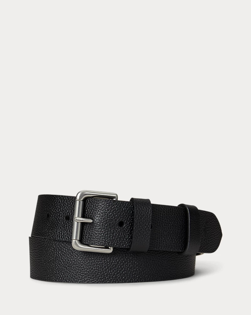 polo golf ralph lauren Pebbled Leather Roller-Buckle Belt